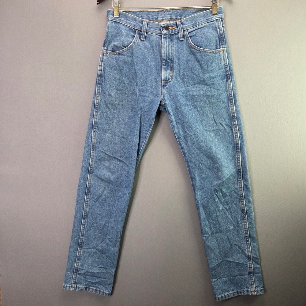 Rustler Jeans Regular Fit Straight Leg 29x30 Medium Wash Blue 100% Cotton Denim